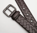 Children's top layer cowhide belt with copper needle buckle, 3.5cm wide, coffee or white, 120cm or 125cm
