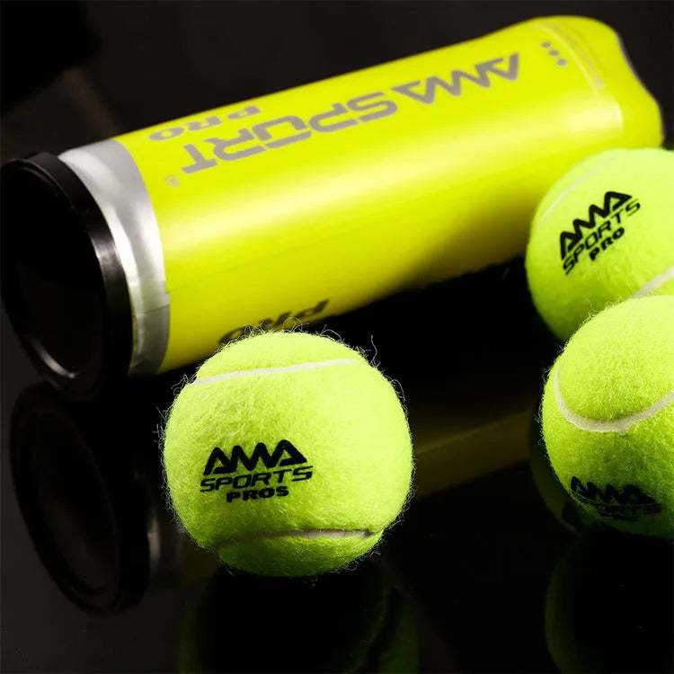 Cage plate tennis training balls in black, green and yellow colours for sports practice