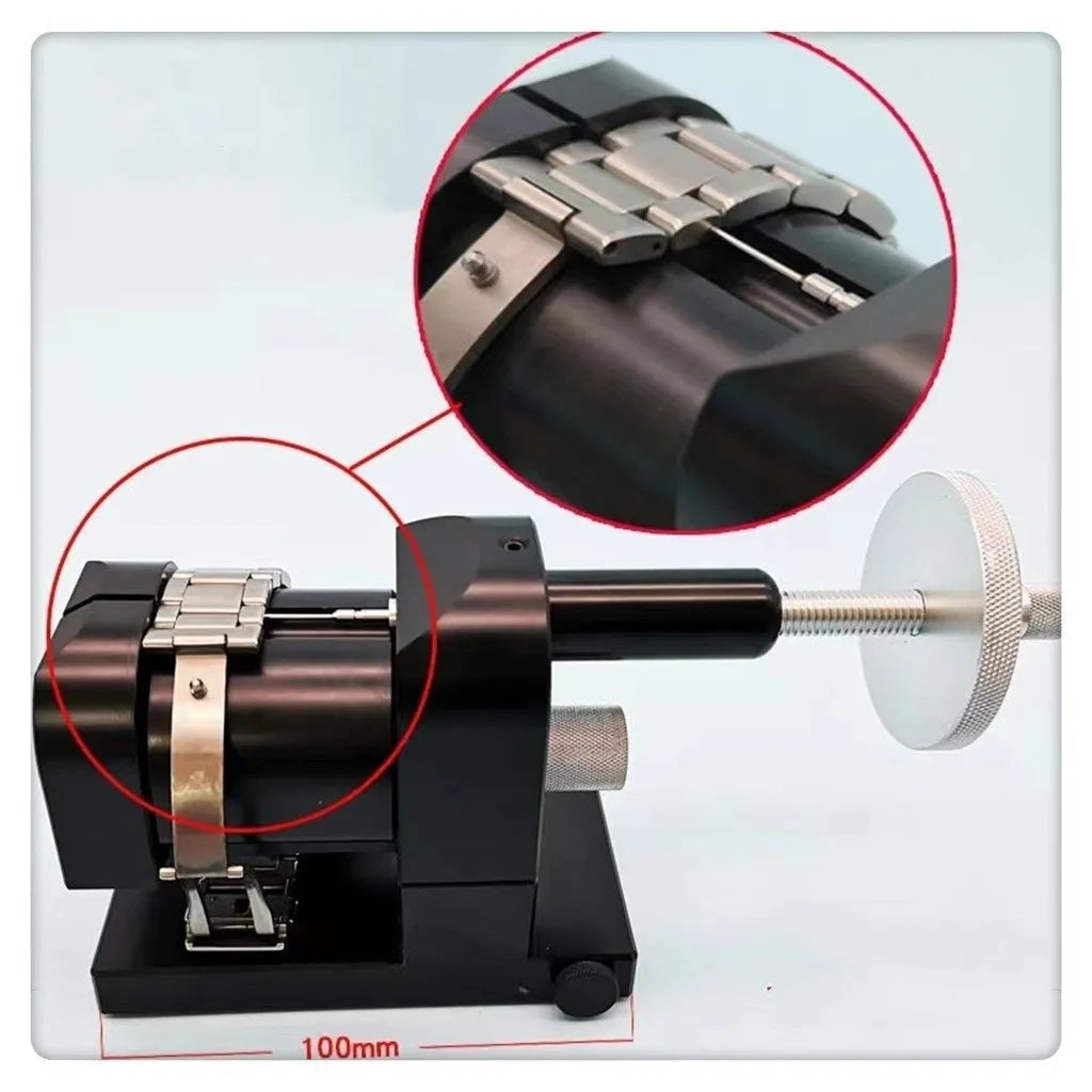 Alloy steel watch strap removal machine tool on workbench