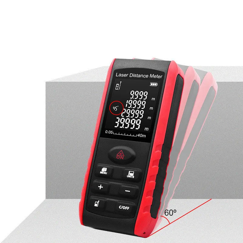 Hand-held laser range finder measuring instrument with compact ABS construction