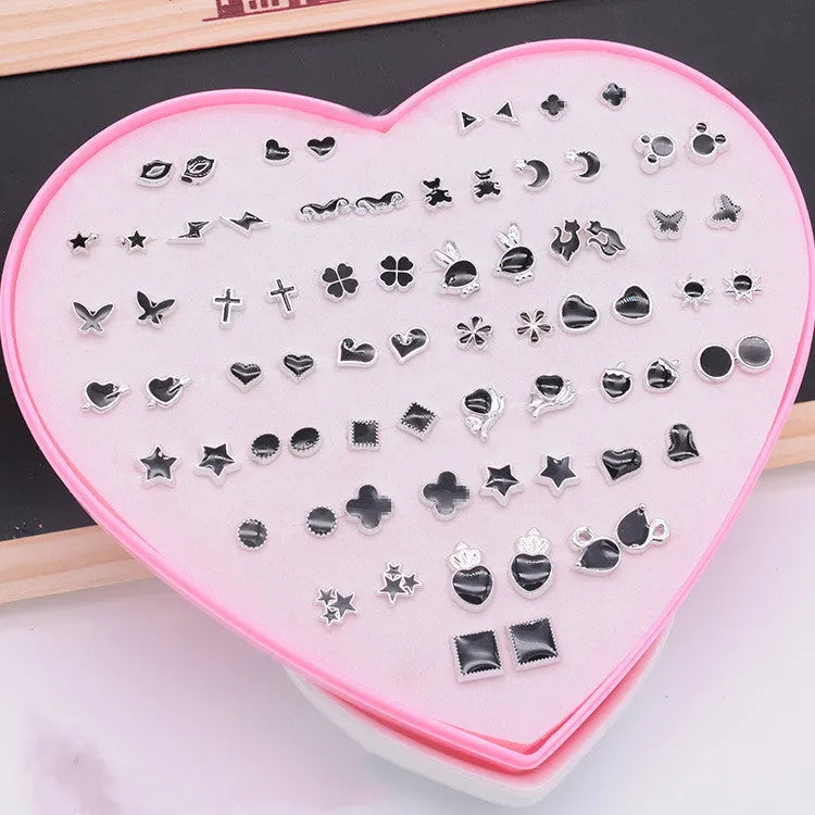 Children's earring set for little girls with soft pottery Japanese Korean style in Colour24