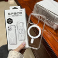 Transparent magnetic acrylic phone case for Apple iPhone with shockproof and anti-fingerprint features
