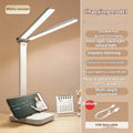 Simple dual lamp holder table lamp with square bottom, in colour shown, for children and students