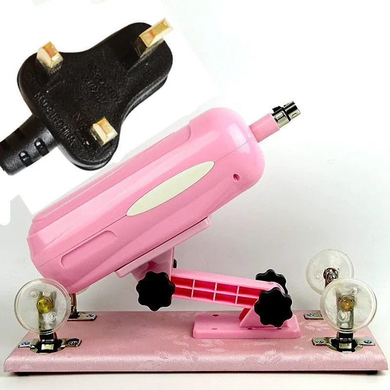 Bobb women's automatic telescopic thrusting sex tool in purple, black, or pink colours showing 37cm length