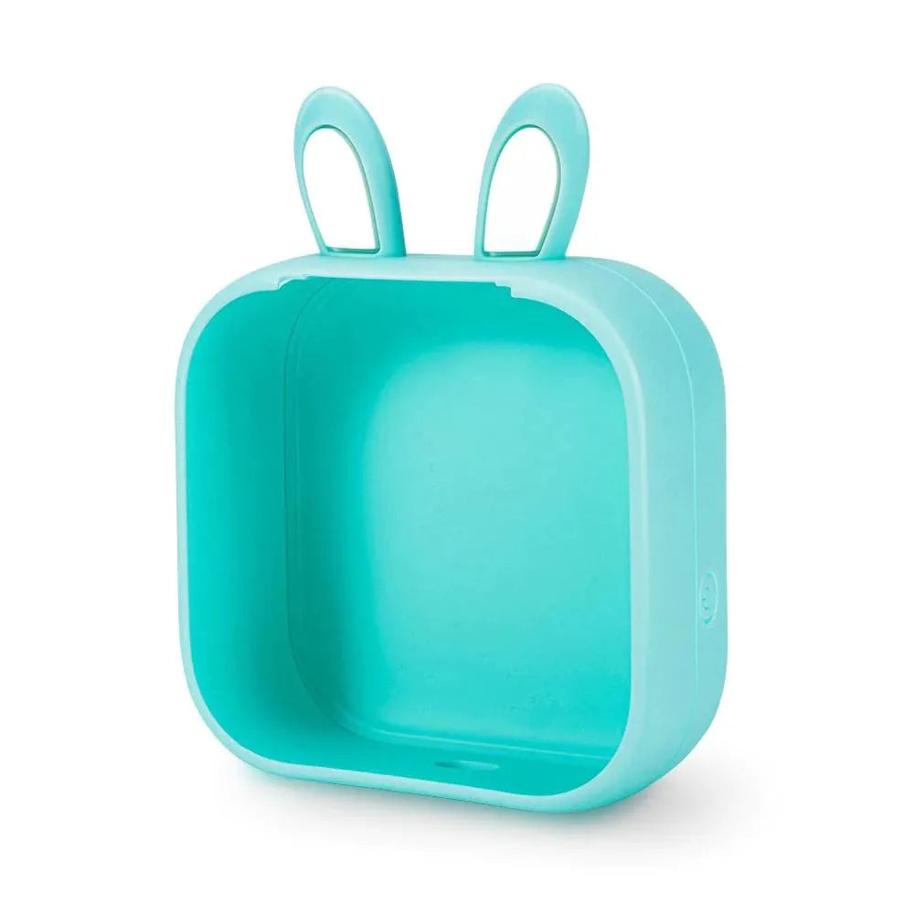 Mini portable thermal printer with USB cable and paper roll in rabbit ear protective case design