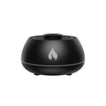 Black 130ml flame humidifier aromatherapy diffuser with 7 colour lights and USB power