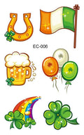 St. Patrick’s Day clover tattoo sticker 120 × 75 mm paper water transfer