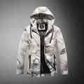 Men winter jacket with velvet pattern in black, thickening plus velvet cotton coat