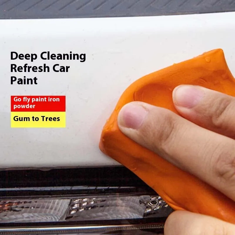 Orange volcanic mud clay bar 100g for car paint decontamination and iron powder removal