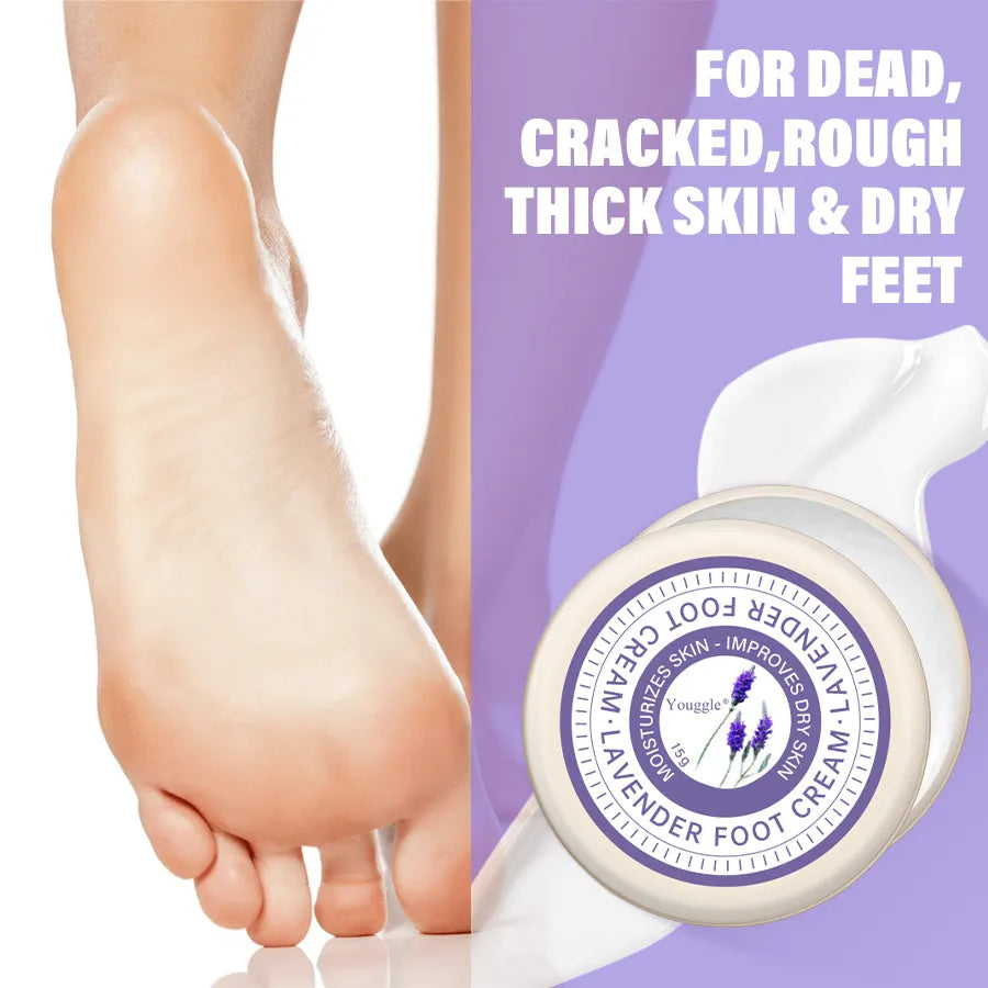 Lavender Anti Fungal Foot Repair Cream 15g tube for dead skin removal and moisturizing foot care