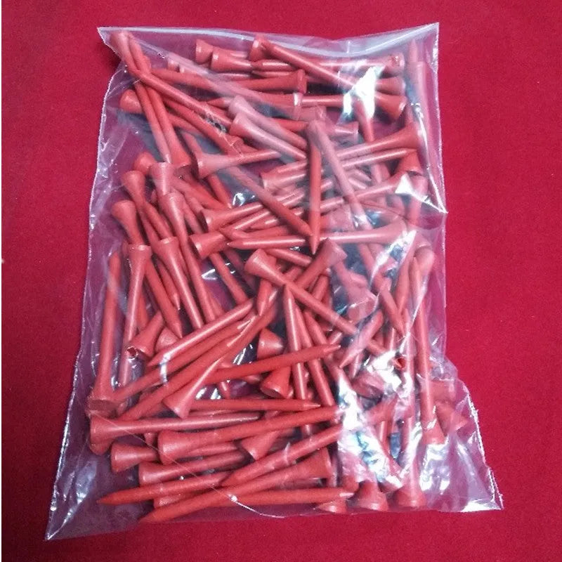 100 pack golf ball tray seat nail pins in seven colours including white, yellow, red, green, and blue