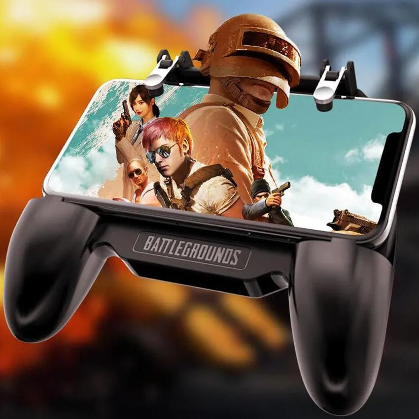 5 in 1 mobile gaming controller with fan and power bank, metal clamp for Apple and Android phones