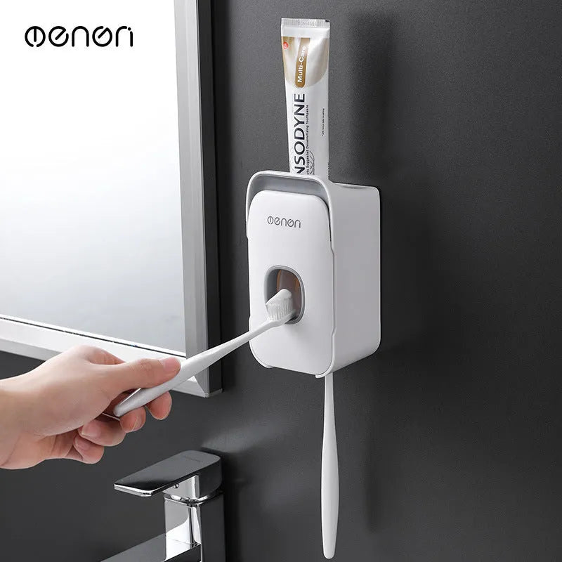 Automatic toothpaste dispenser with touch sensor on wall-mounted ABS plastic housing
