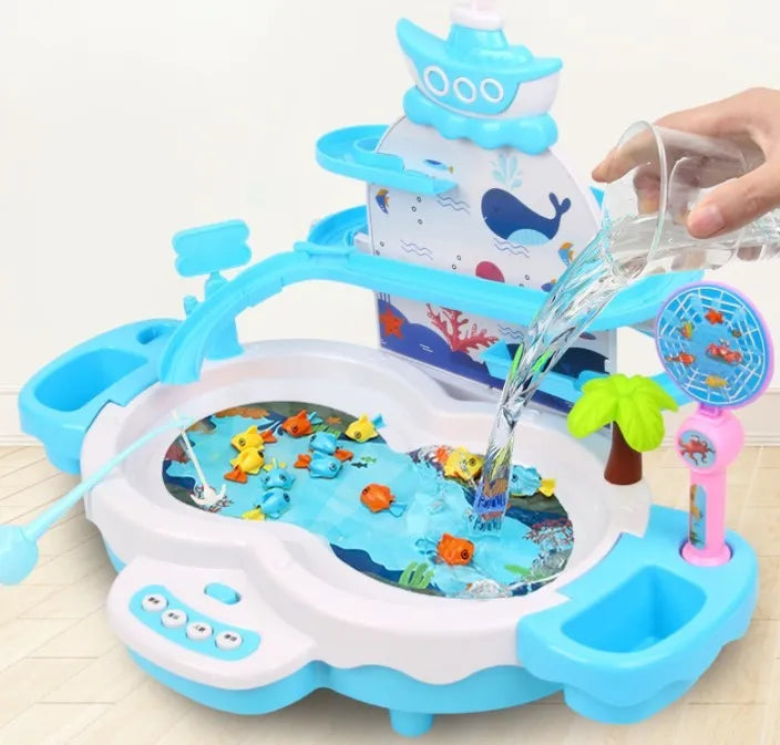 Electric fishing puzzle toy for children blue colour 43.5 cm dimensions