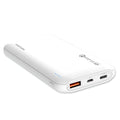 White 10000mAh portable mobile power supply with multi-U port output, plastic shell, 138x68x16mm