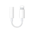White Lightning to 3.5mm audio adapter cable for iPhone models with 7cm length
