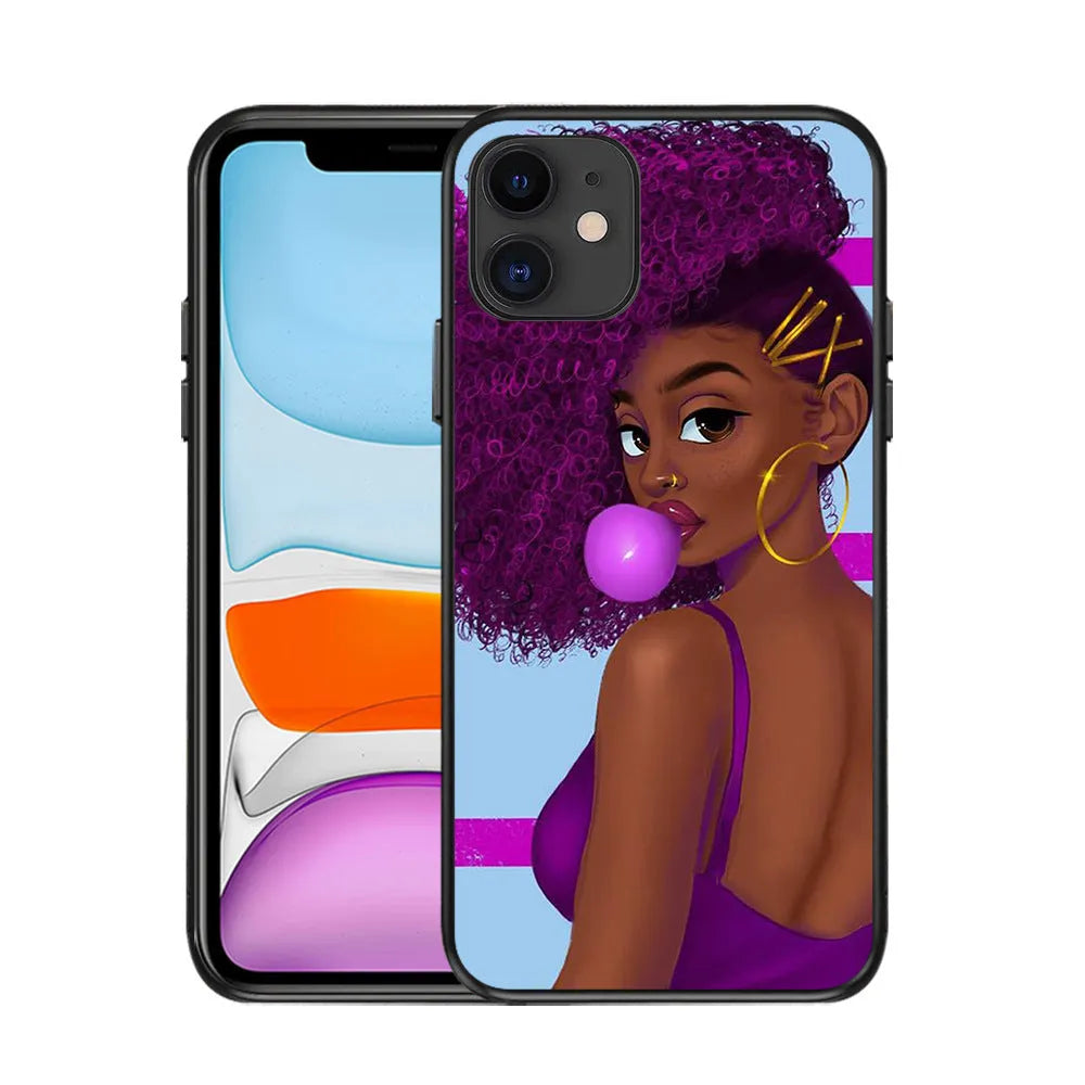 iPhone phone case with graffiti pattern, TPU PC back cover, waterproof and drop resistant