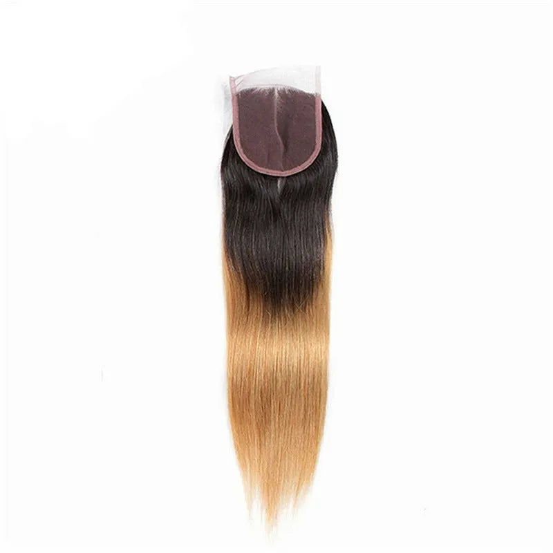 4x4 straight closure lace hair block real human hair all hand-woven medium long length