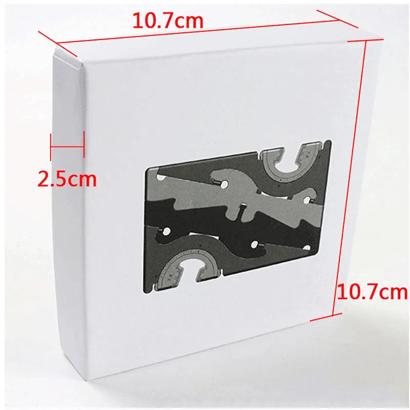 Hard plastic card-type mobile phone holder in six colours: black, green, orange, purple, red, yellow.