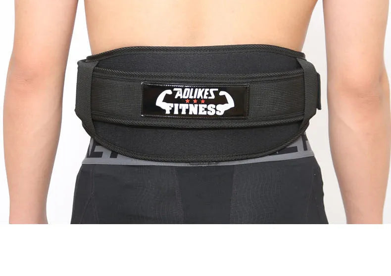Nylon fitness weightlifting waistband for adults in black, red, or yellow