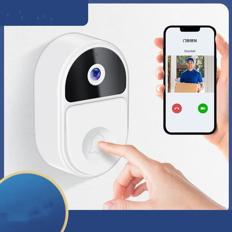Doodle Smart Visual Doorbell V8 wireless two-way intercom in black or white with USB charging
