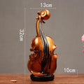 Resin violin music box decoration ornament in European style for desktop display