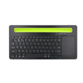 Universal Bluetooth touch keyboard for tablet and phone with 78 black keys and touchpad