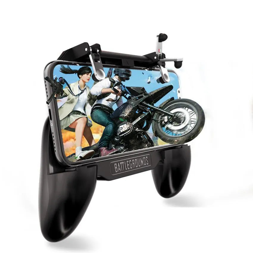 5 in 1 mobile gaming controller with fan and power bank, metal clamp for Apple and Android phones