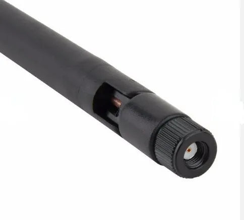 2.4GHz 5dB WiFi antenna with flexible rubber body and SMA male connector for routers and PCs