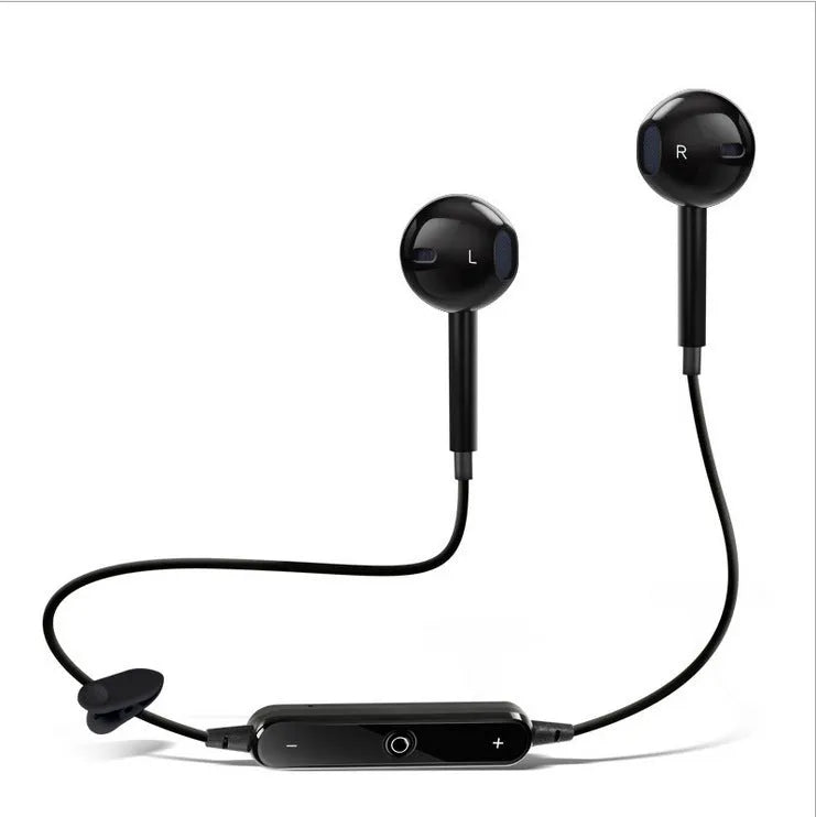 S6 wireless Bluetooth V4.1 in-ear earphones in black or white with 10m range and 90mAh battery