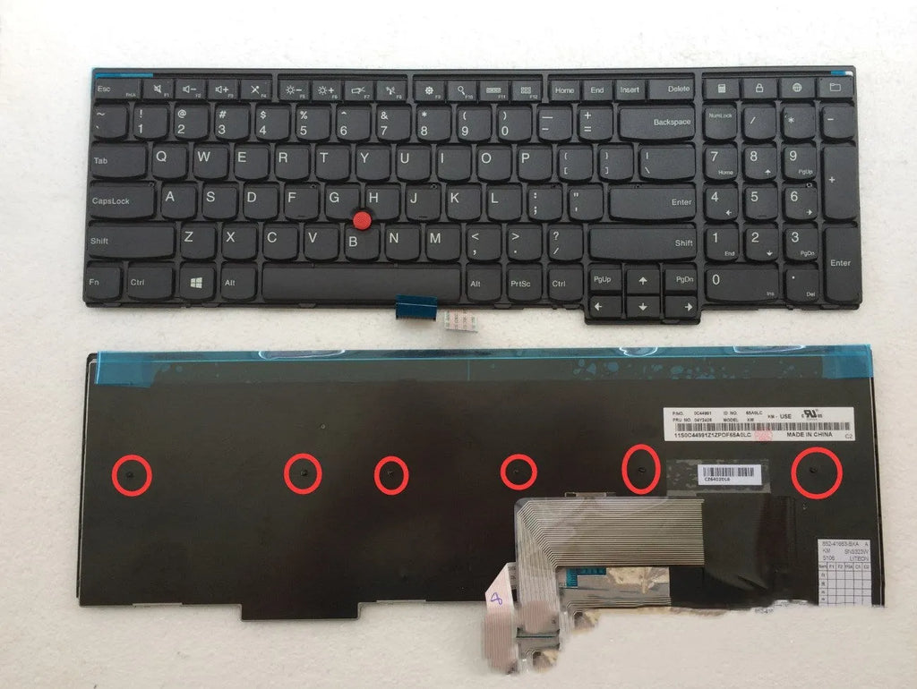 Black Lenovo ThinkPad E531 replacement keyboard with USB connection cable