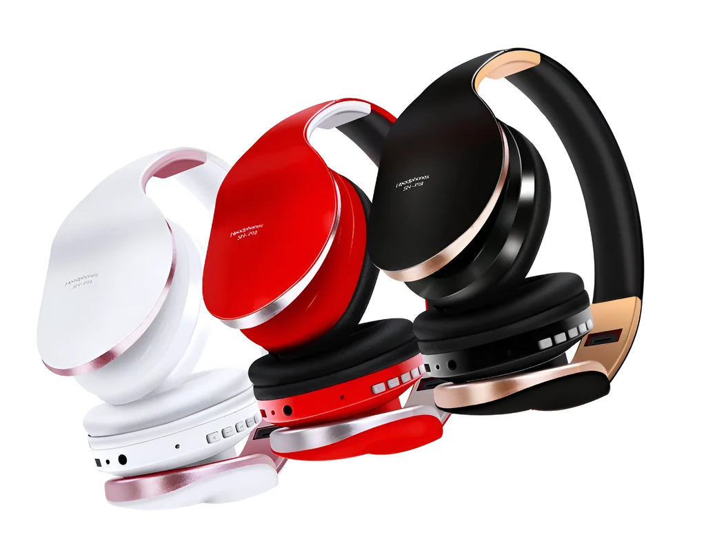 HobbyLane Bluetooth wireless headset in black, red, or white colour with over-ear cups