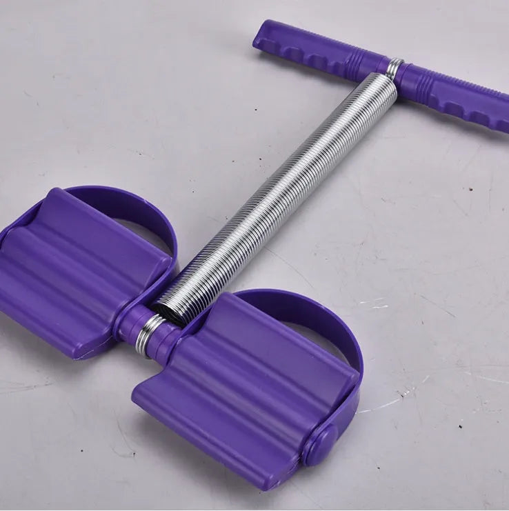 Purple spring pedal puller resistance training tool, 52 x 38 x 30 cm, with spring steel and plastic construction
