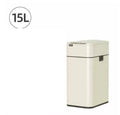 Stainless steel automatic sensor touchless trash can with deodorant and square bucket shape.