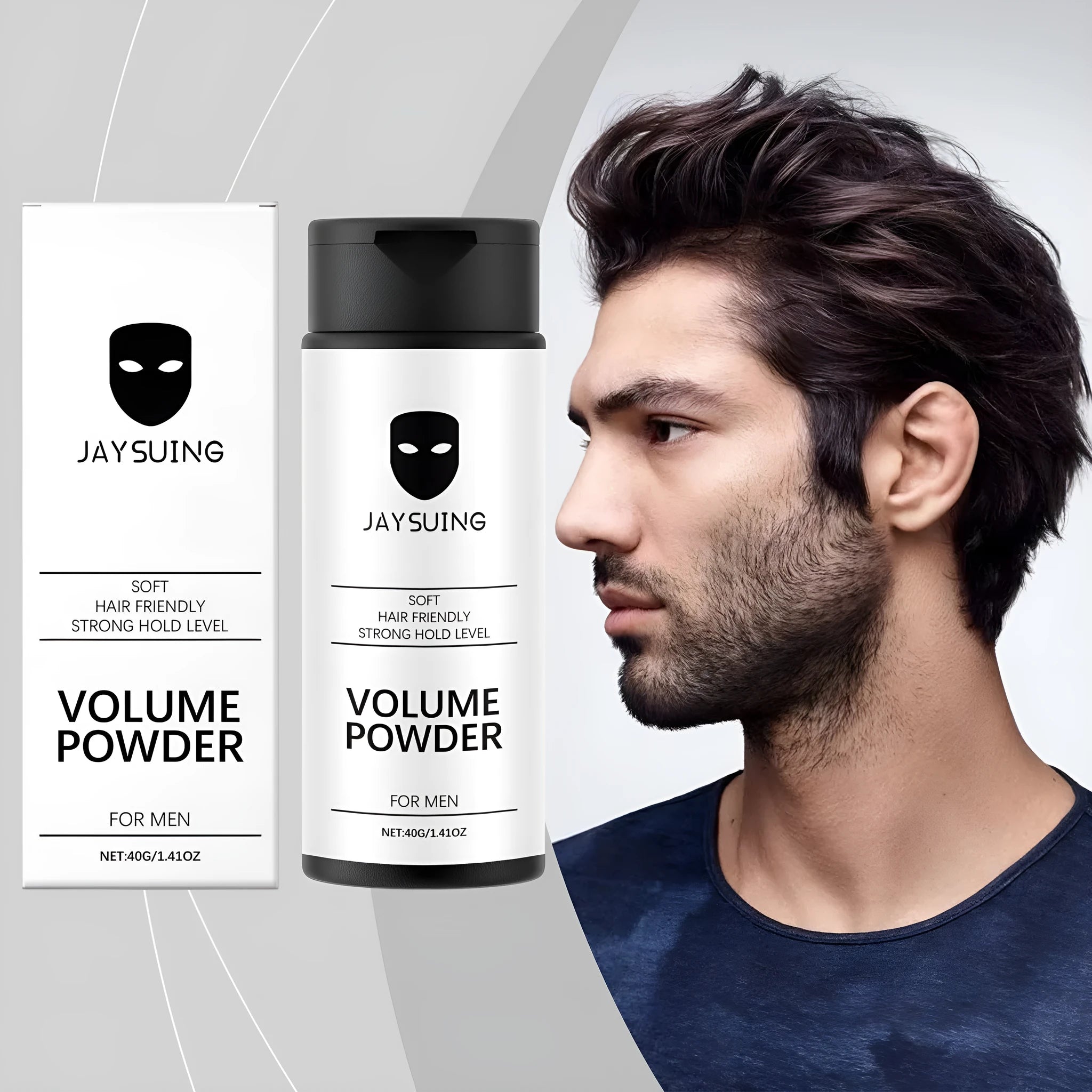 40g portable container of colourless hair styling powder with modified corn starch formula