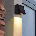 Waterproof 5W LED wall lamp with European style glass lampshade in black for courtyard background wall