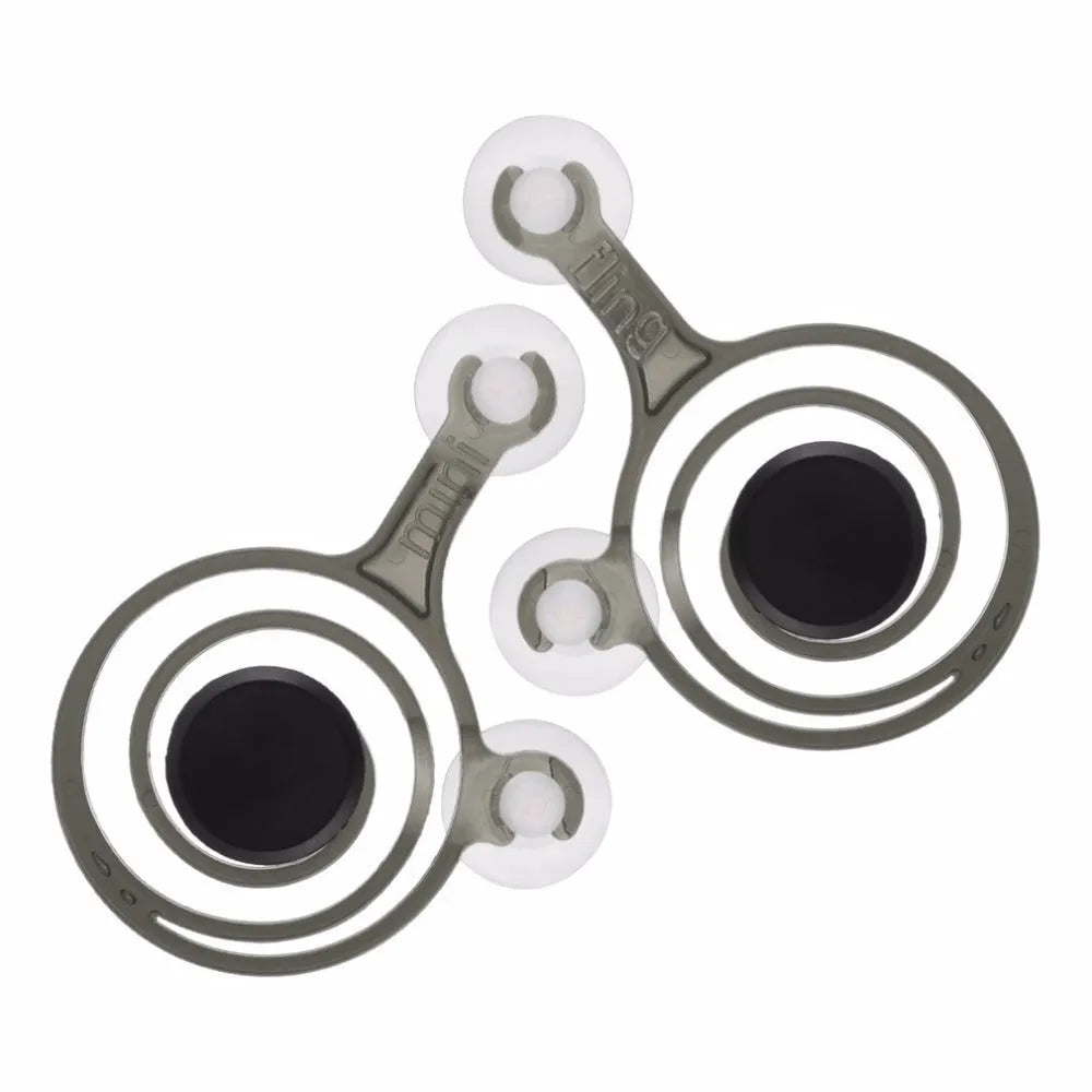 Pair of clear mini joysticks for mobile phone touch screen gaming, with black accents.