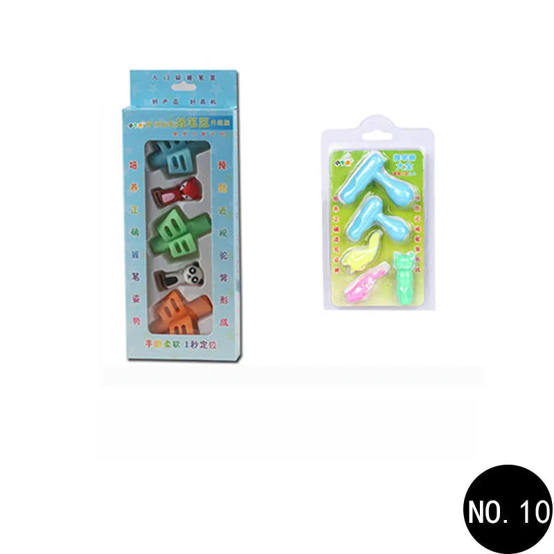 Cartoon design children's pen case for correcting writing posture made from soft rubber
