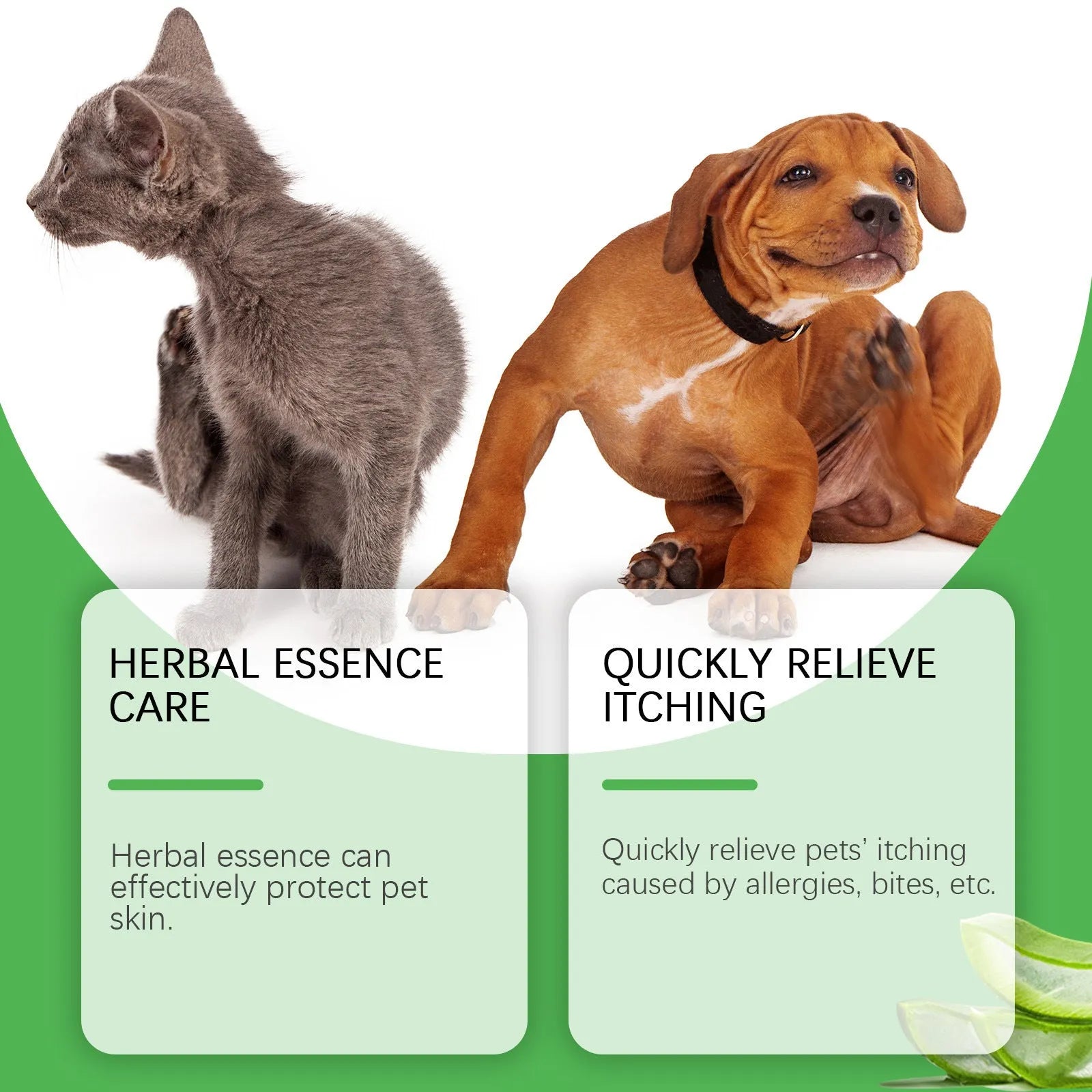 60g tube of antipruritic cream for cats with tea tree oil and aloe vera extract