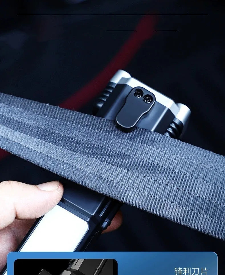 Silver portable flashlight with integrated power bank and LED light, showing plastic construction.