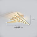 Modern wave style ceramic LED ceiling light with six heads in 50cm length