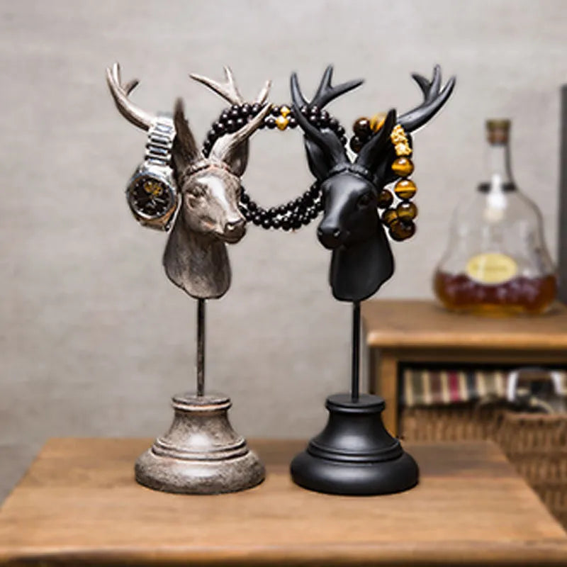 Natural resin animal sculpture home decoration in three colour options showing detailed modelling