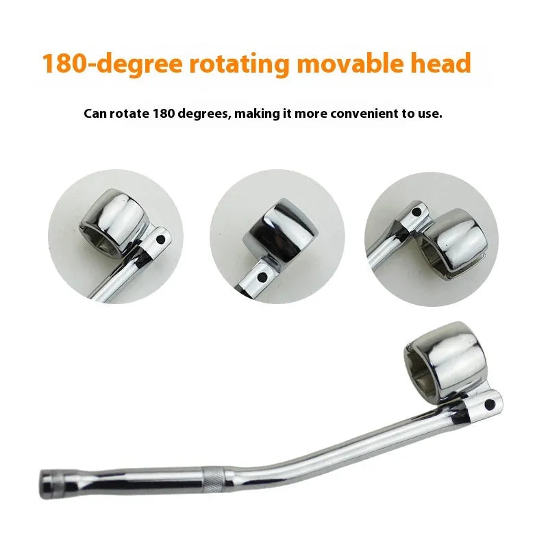 22mm hexagonal oxygen sensor removal tool with bright chrome finish measuring 270mm length