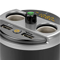 Black car cup Bluetooth MP3 player FM transmitter with dual USB ports and hands-free calling button