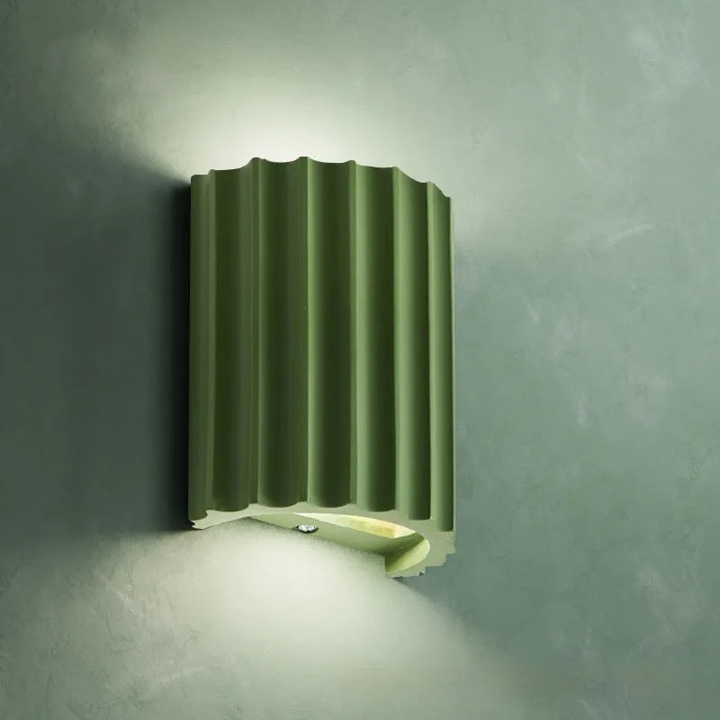 Nordic Macaron hallway wall lamp in dark blue, grey, green, orange, or white finish