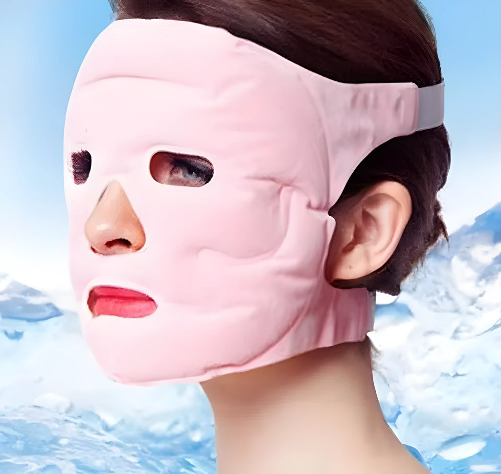 Tourmaline ion light wave face mask for facial acupoint stimulation and skin firming
