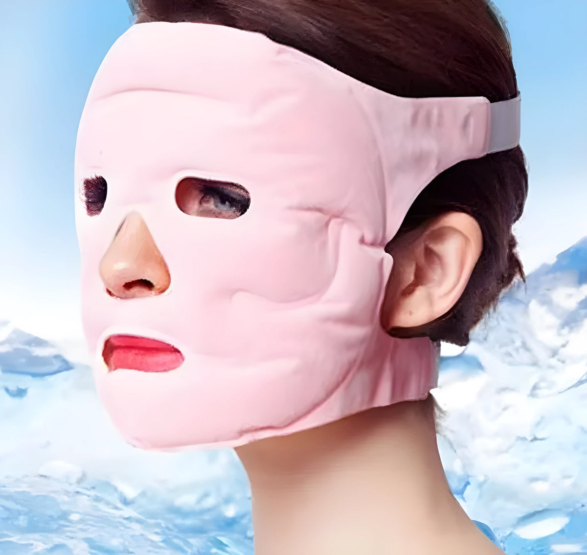 Tourmaline ion light wave face mask for facial acupoint stimulation and skin firming
