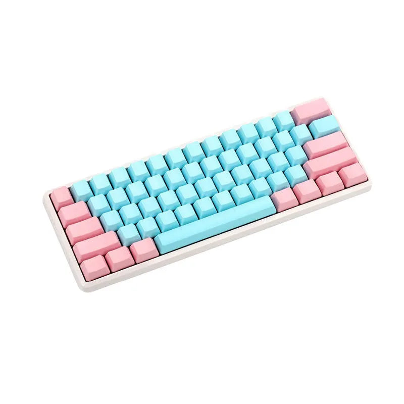 Pink PBT keycap set for mechanical keyboards showing 1.5mm thickness and opaque finish