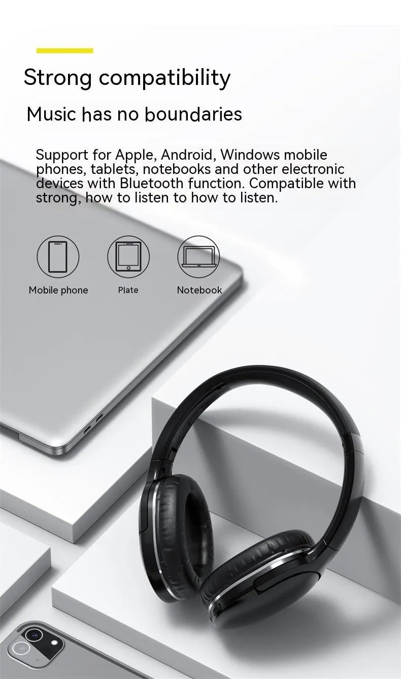 Black wireless Bluetooth sports headset showing head-mounted design with over-ear configuration