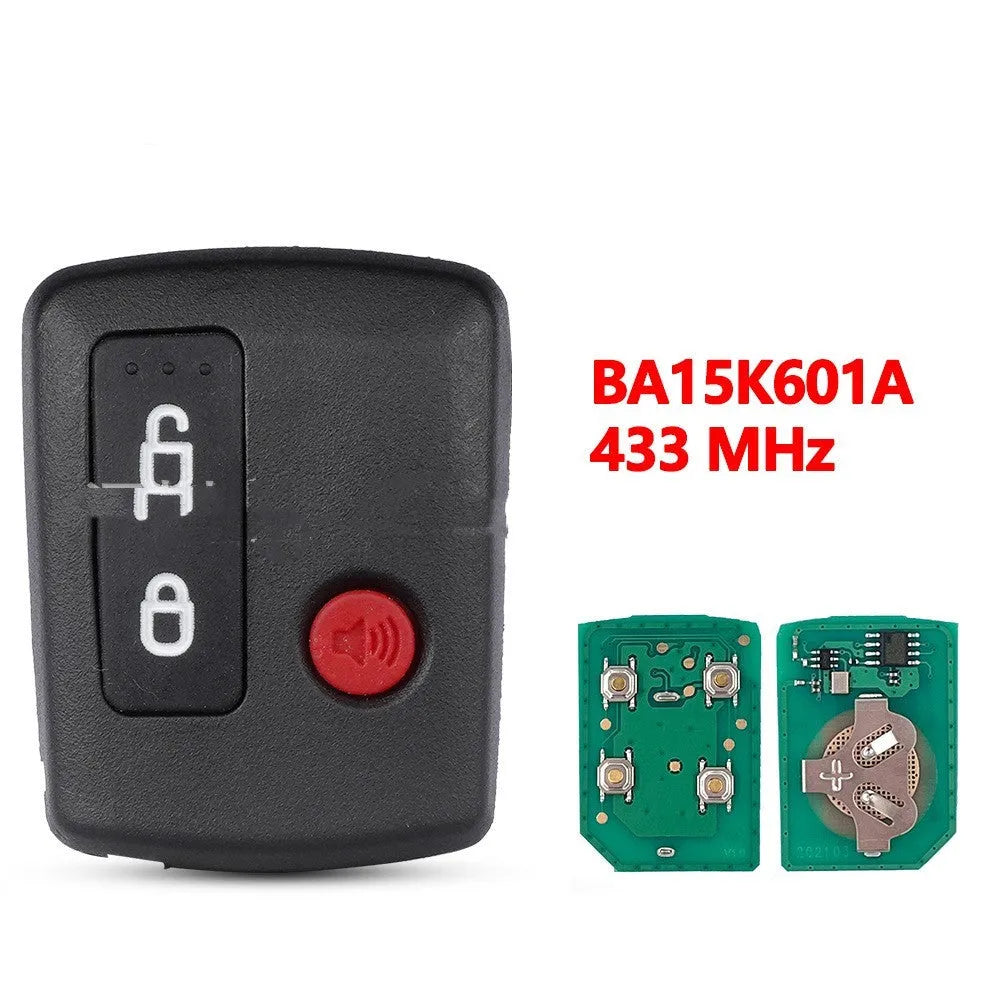 White ABS plastic replacement shell for a Ford car remote control key fob.
